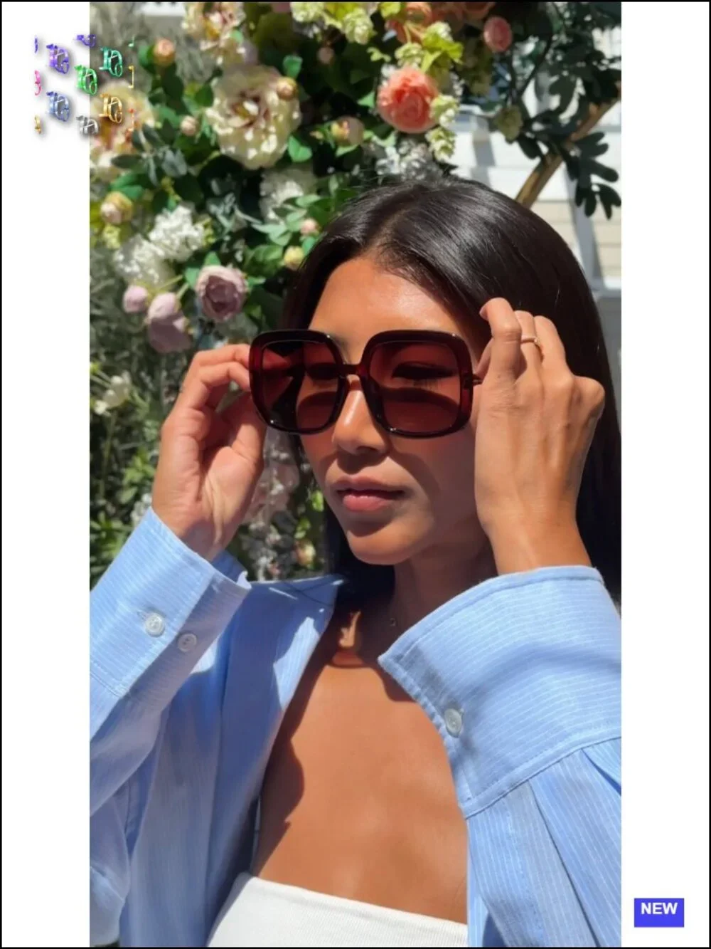 Oversized Polarized Sunglasses for Women UV400 Retro Aviator Style